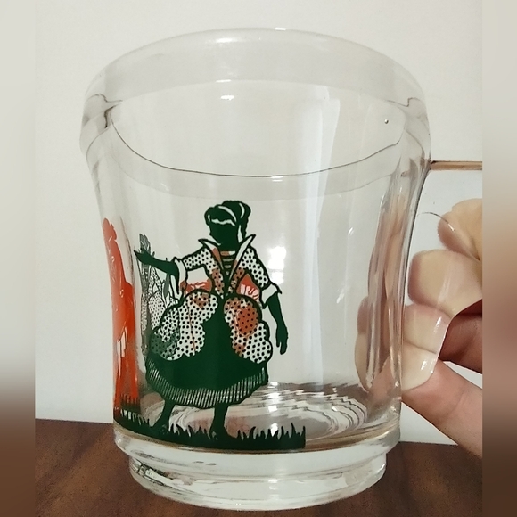 Pair Of Vintage 70s Nutella Glass Cups With Flat Handle - Picture 5 of 5